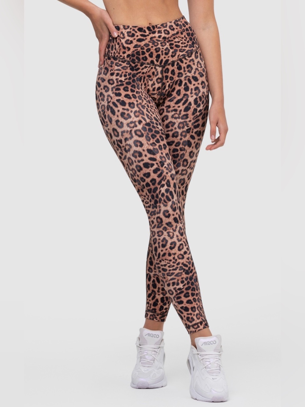 Strut This Leopard Print High-Waist Leggings - Brown